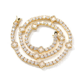 Four-Leaf Clover Lucky Tennis Chain- Miles Jewellery