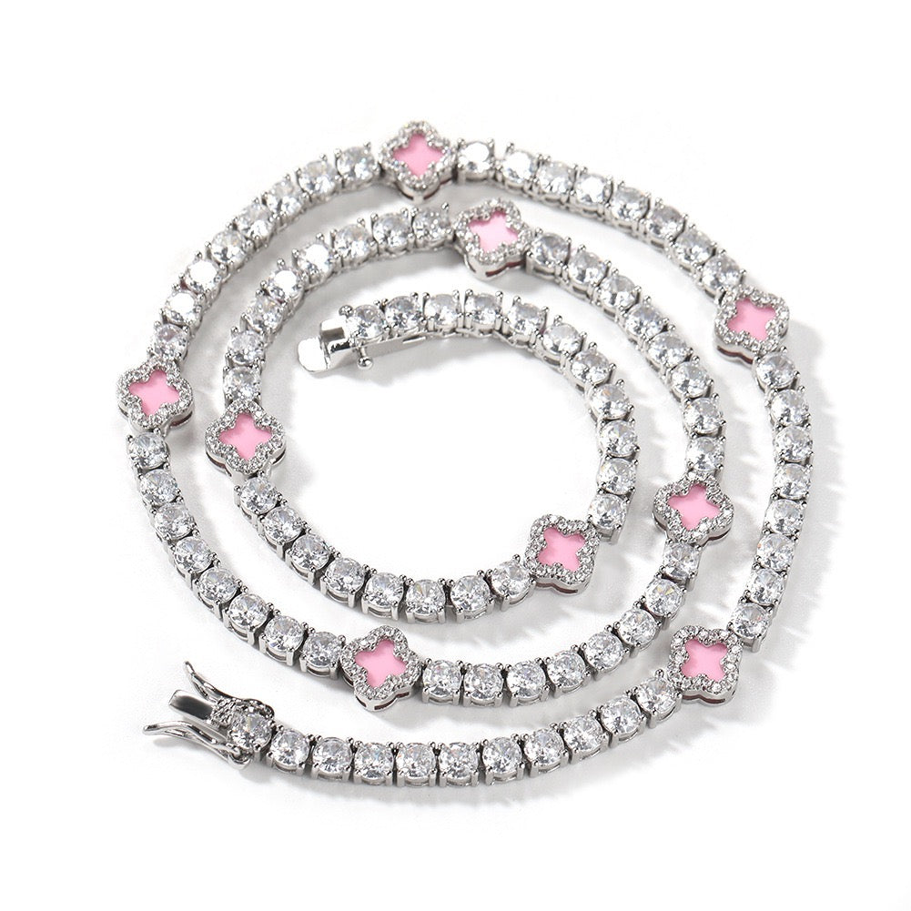 Four-Leaf Clover Lucky Tennis Chain- Miles Jewellery