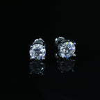 Certified VVS1 D Moissanite Stud Earrings – 925 Sterling Silver Earrings- Miles Jewellery