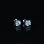 Certified VVS1 D Moissanite Stud Earrings – 925 Sterling Silver Earrings- Miles Jewellery