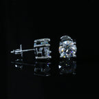 Certified VVS1 D Moissanite Stud Earrings – 925 Sterling Silver Earrings- Miles Jewellery