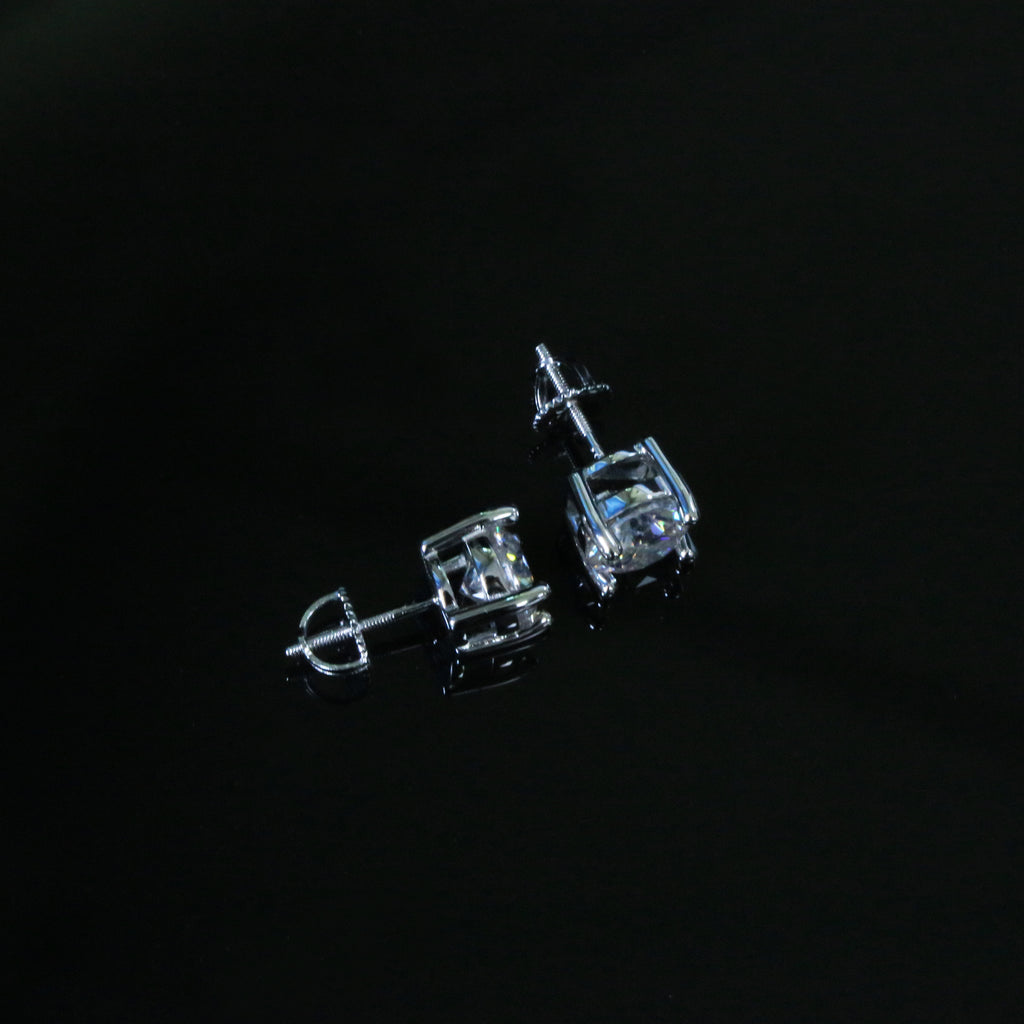 Certified VVS1 D Moissanite Stud Earrings – 925 Sterling Silver Earrings- Miles Jewellery