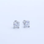 Certified VVS1 D Moissanite Stud Earrings – 925 Sterling Silver Earrings- Miles Jewellery