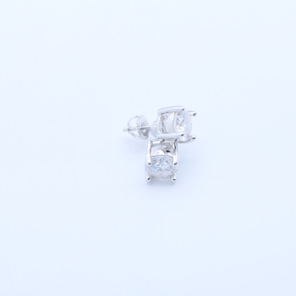 Certified VVS1 D Moissanite Stud Earrings – 925 Sterling Silver Earrings- Miles Jewellery