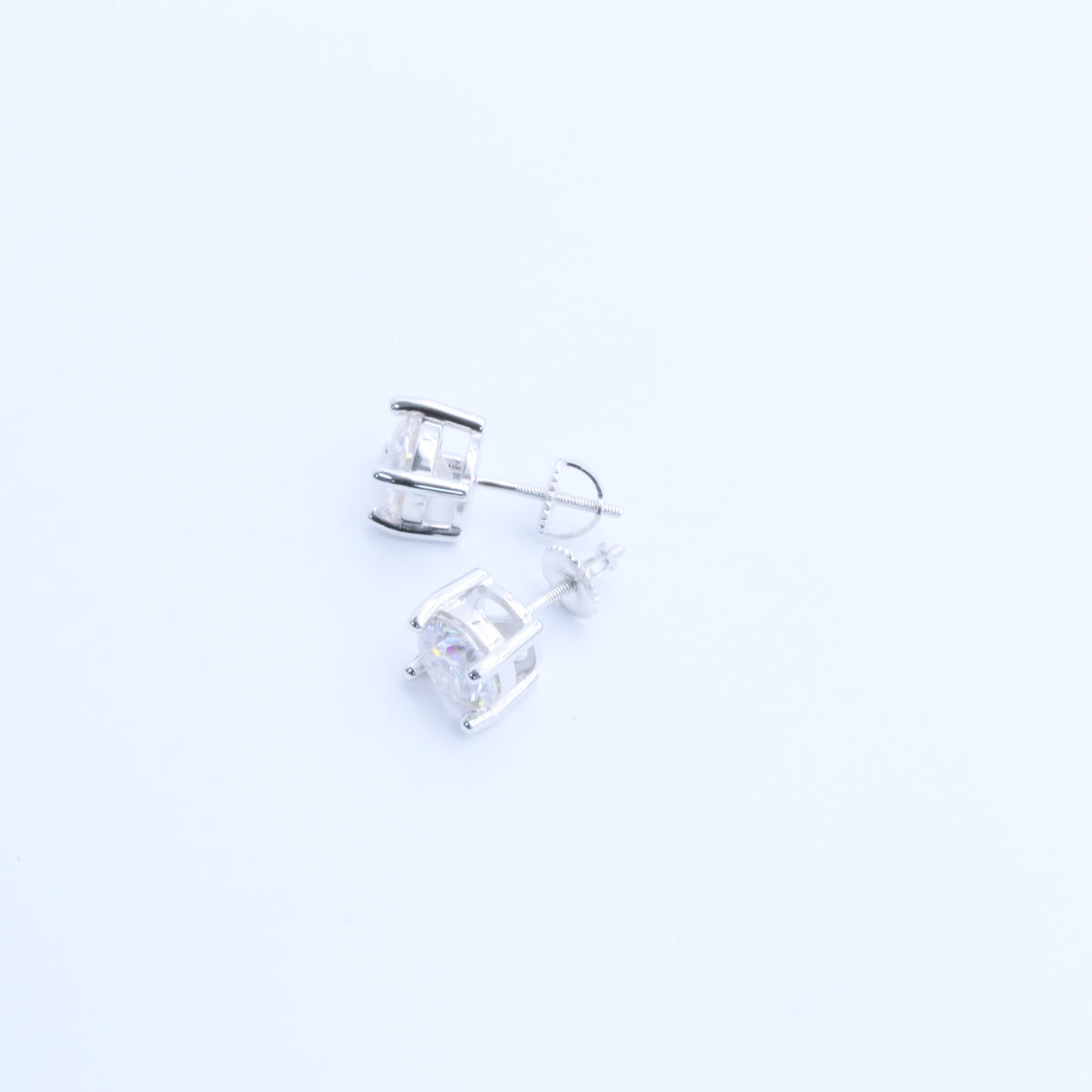 Certified VVS1 D Moissanite Stud Earrings – 925 Sterling Silver Earrings- Miles Jewellery