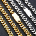 16mm Iced Cuban Link Chain – 3 Row CZ Hip Hop Necklace- Miles Jewellery
