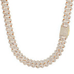 20mm Iced Cuban Link Chain – 3 Row CZ Cuban Necklace- Miles Jewellery