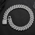 25mm Iced Cuban Link Chain – 3 Row CZ Cuban Necklace- Miles Jewellery