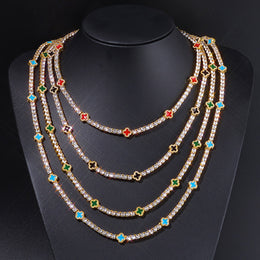 Four-Leaf Clover Lucky Tennis Chain- Miles Jewellery