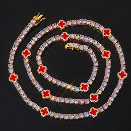 Four-Leaf Clover Lucky Tennis Chain- Miles Jewellery