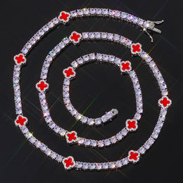 Four-Leaf Clover Lucky Tennis Chain- Miles Jewellery