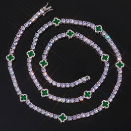 Four-Leaf Clover Lucky Tennis Chain- Miles Jewellery