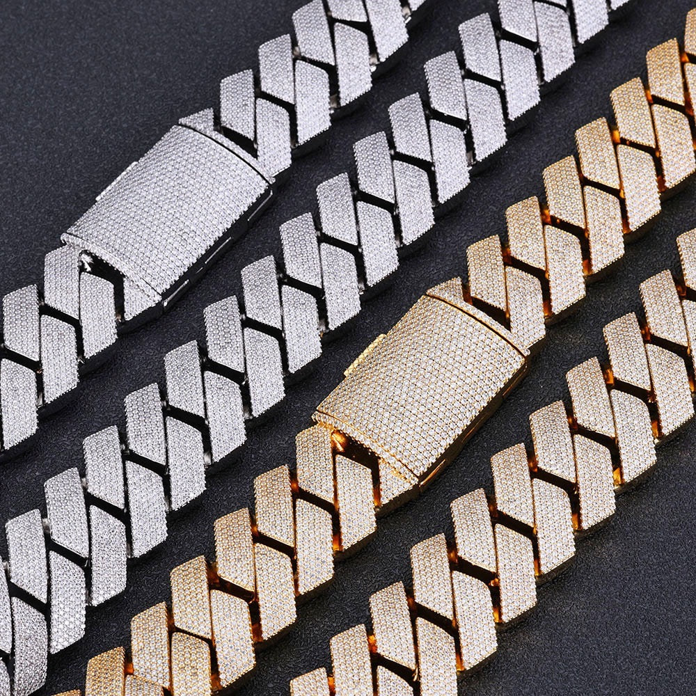 26mm Iced Cuban Link Chain – 6 Row CZ Cuban Necklace- Miles Jewellery