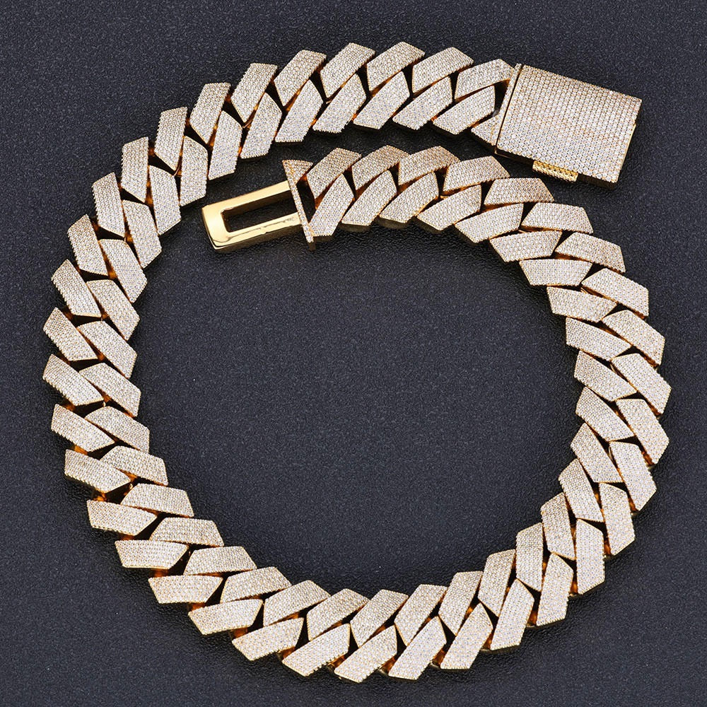 26mm Iced Cuban Link Chain – 6 Row CZ Cuban Necklace- Miles Jewellery