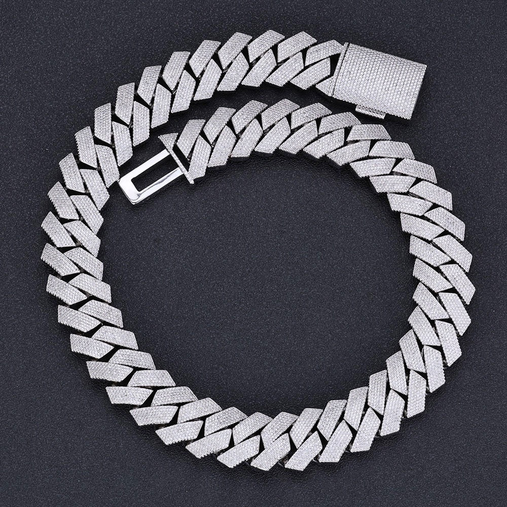 26mm Iced Cuban Link Chain – 6 Row CZ Cuban Necklace- Miles Jewellery
