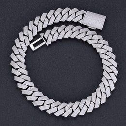 26mm Iced Cuban Link Chain – 6 Row CZ Cuban Necklace- Miles Jewellery