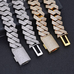 26mm Iced Cuban Link Chain – 6 Row CZ Cuban Necklace- Miles Jewellery