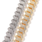 19mm Iced Cuban Link Chain – 4 Row CZ Cuban Necklace- Miles Jewellery