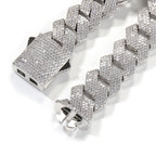 19mm Iced Cuban Link Chain – 4 Row CZ Cuban Necklace- Miles Jewellery