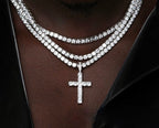 Certified VVS1 D Moissanite Cross Pendant – 925 Sterling Silver Jewelry- Miles Jewellery