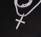 Certified VVS1 D Moissanite Cross Pendant – 925 Sterling Silver Jewelry- Miles Jewellery