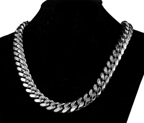 6-22mm Miami Cuban Chain - Stainless Steel Necklace- Miles Jewellery