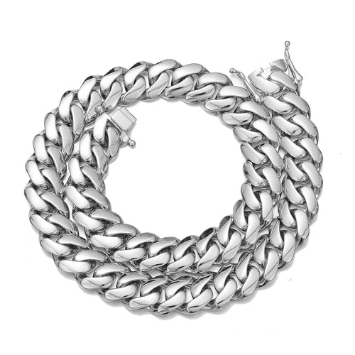 6-22mm Miami Cuban Chain - Stainless Steel Necklace- Miles Jewellery