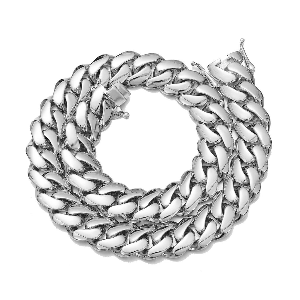6-22mm Miami Cuban Chain - Stainless Steel Necklace- Miles Jewellery
