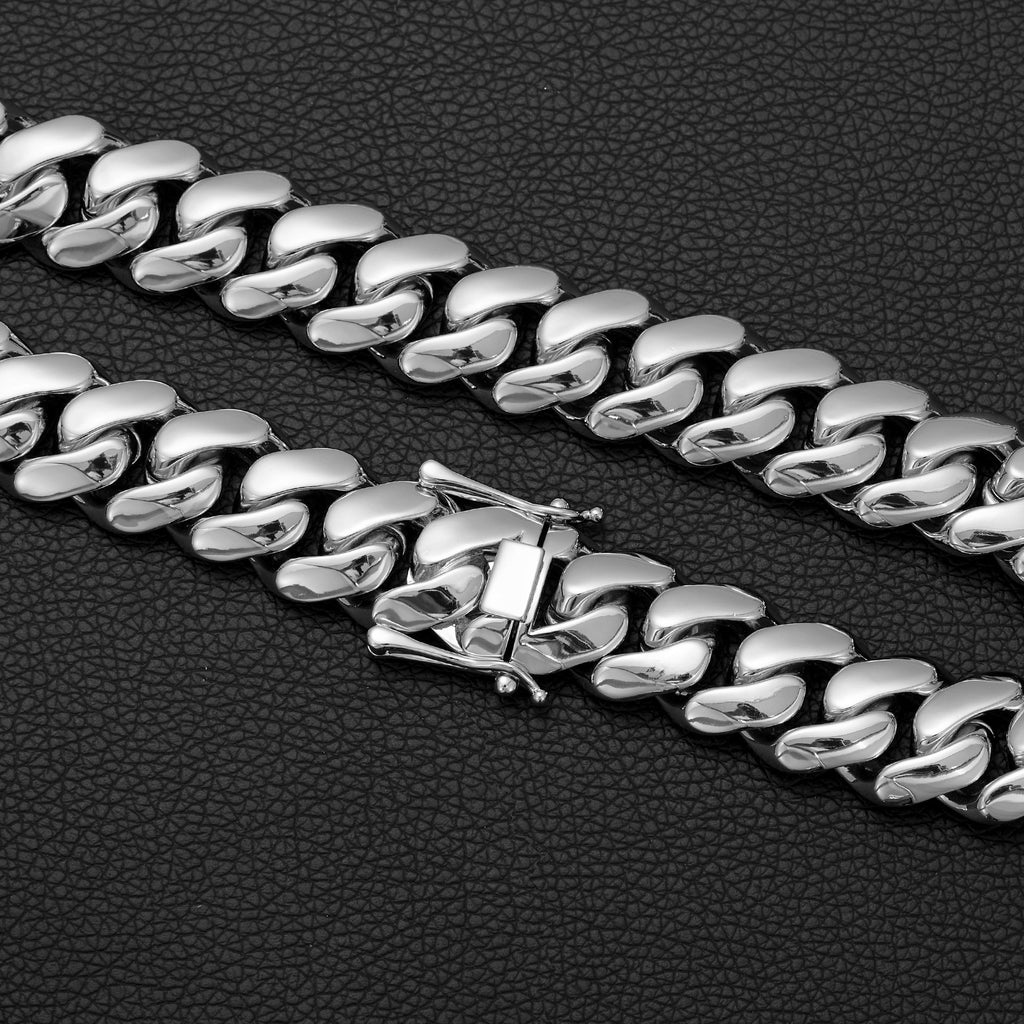 6-22mm Miami Cuban Chain - Stainless Steel Necklace- Miles Jewellery