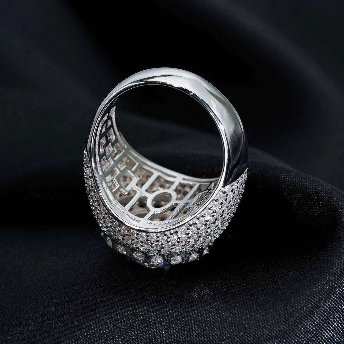 8mm Iced Moissanite Ring - Full Diamond Hip Hop Ring- Miles Jewellery
