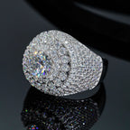 8mm Iced Moissanite Ring - Full Diamond Hip Hop Ring- Miles Jewellery