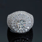 8mm Iced Moissanite Ring - Full Diamond Hip Hop Ring- Miles Jewellery