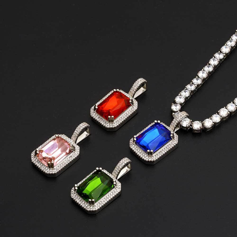 Gold Plated Micro-Inlay CZ Pendant- Miles Jewellery