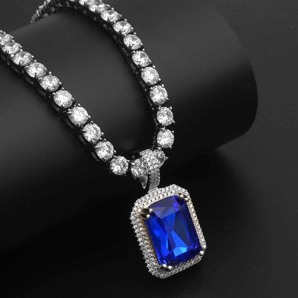 Gold Plated Micro-Inlay CZ Pendant- Miles Jewellery