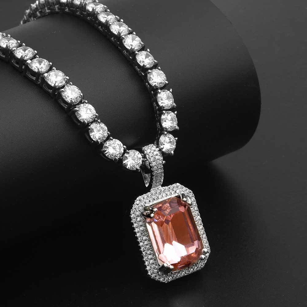 Gold Plated Micro-Inlay CZ Pendant- Miles Jewellery