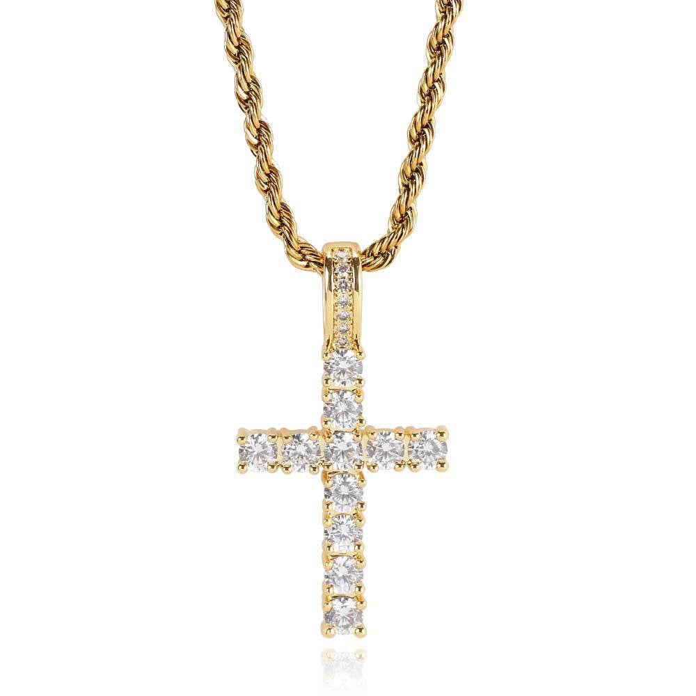 Iced Out Cross Pendant- Miles Jewellery