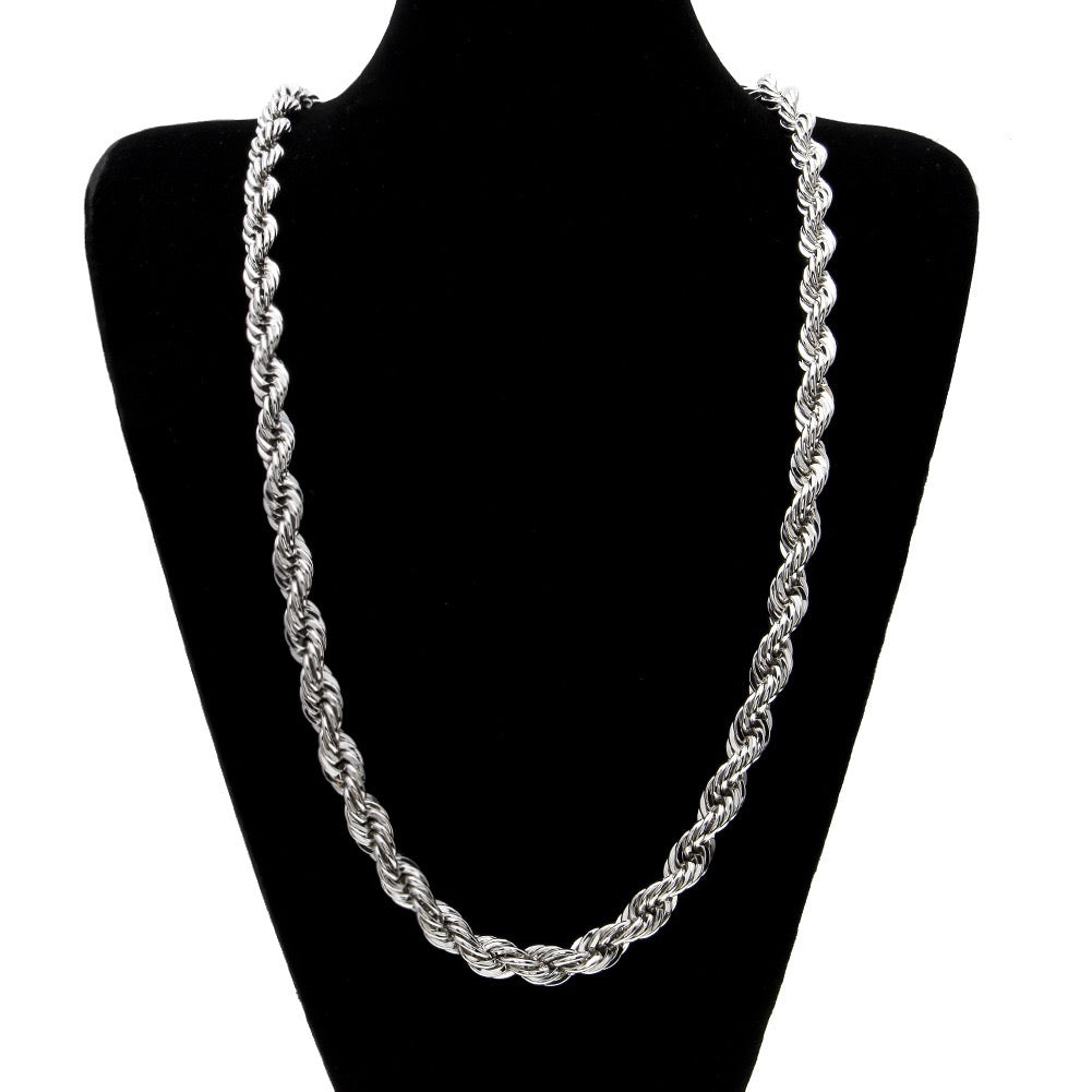 10mm Rope Chain - Stainless Steel Necklace- Miles Jewellery