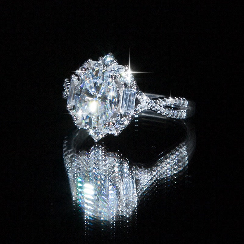 2 Carat Moissanite Engagement Ring- Miles Jewellery