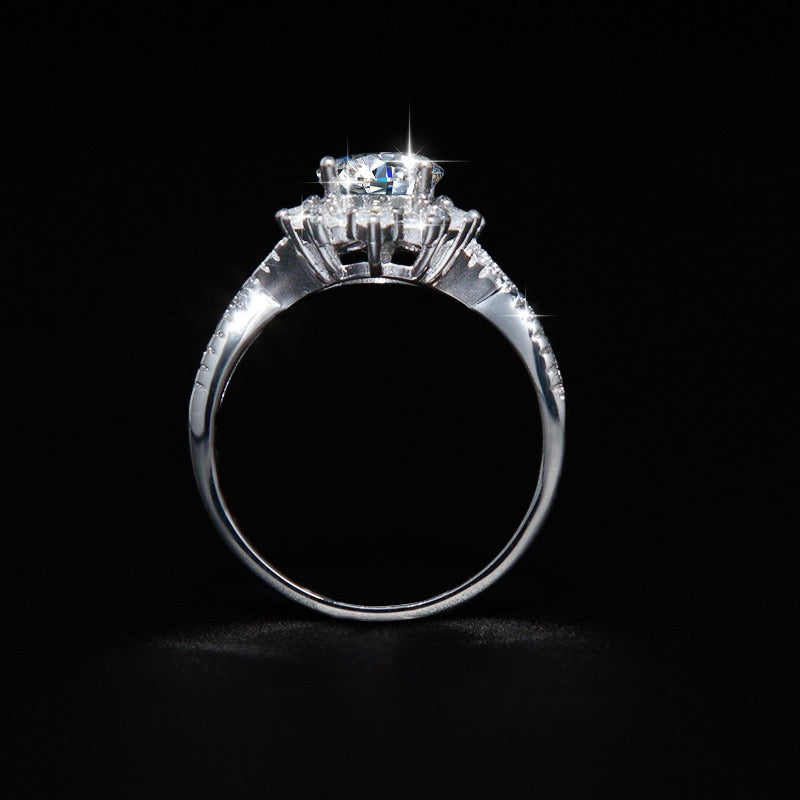 2 Carat Moissanite Engagement Ring- Miles Jewellery
