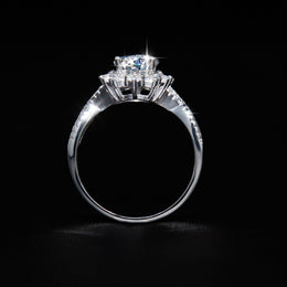 2 Carat Moissanite Engagement Ring- Miles Jewellery