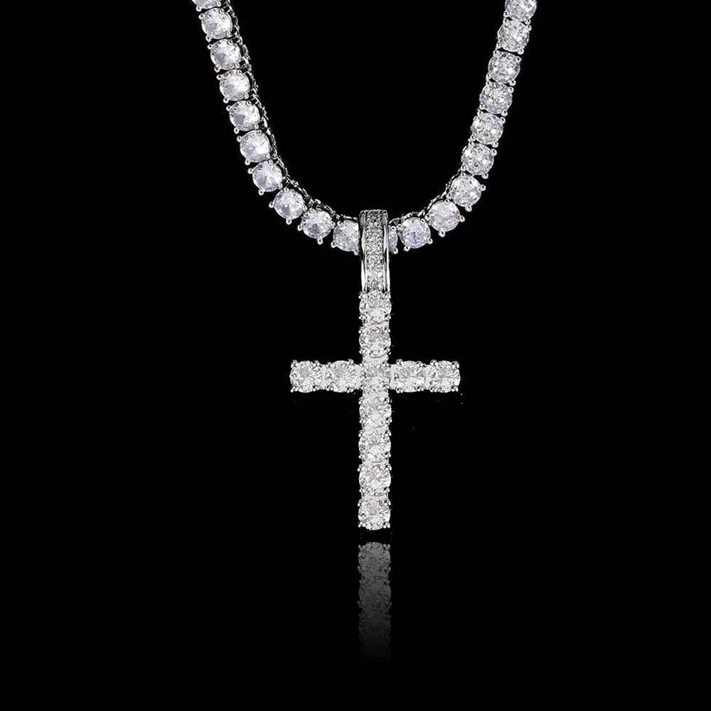 Iced Out Cross Pendant- Miles Jewellery