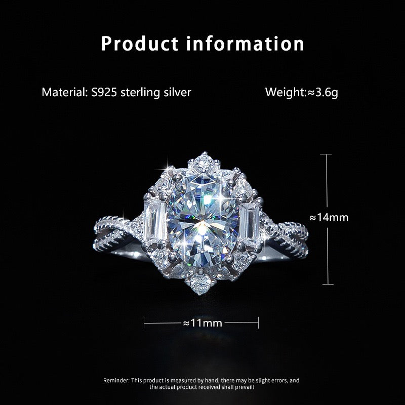 2 Carat Moissanite Engagement Ring- Miles Jewellery