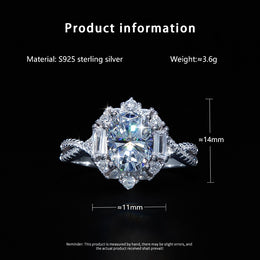2 Carat Moissanite Engagement Ring- Miles Jewellery