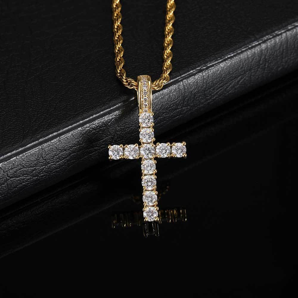 Iced Out Cross Pendant- Miles Jewellery