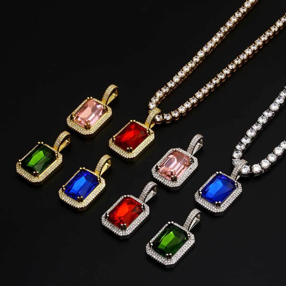 Gold Plated Micro-Inlay CZ Pendant- Miles Jewellery
