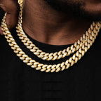 12mm Iced Miami Cuban Chain – Double Row CZ- Miles Jewellery