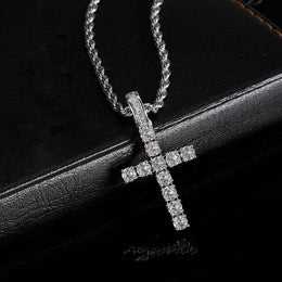 Iced Out Cross Pendant- Miles Jewellery