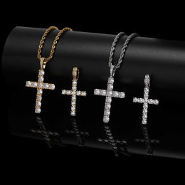 Iced Out Cross Pendant- Miles Jewellery