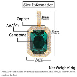 Gold Plated Micro-Inlay CZ Pendant- Miles Jewellery
