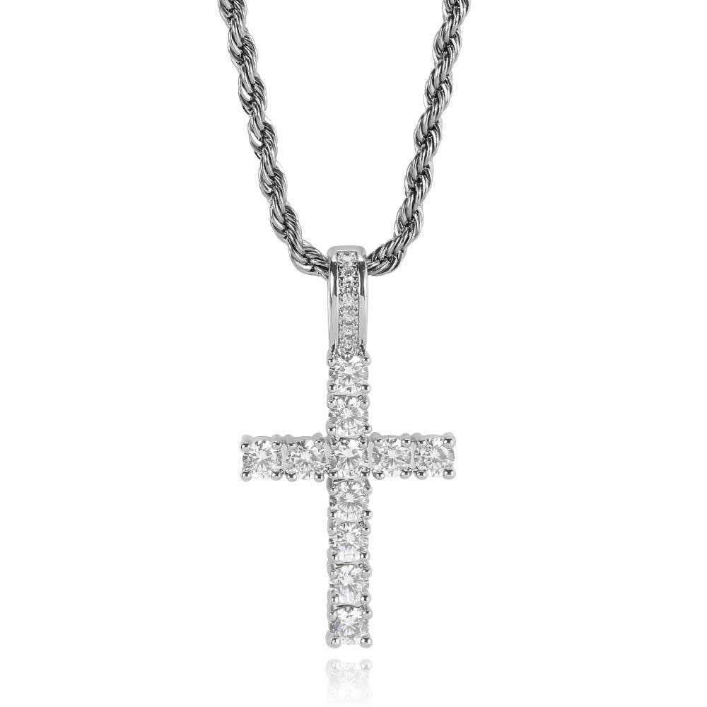 Iced Out Cross Pendant- Miles Jewellery